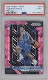 Jalen Brunson from the 2018-19 Panini Prizm set featuring a Pink Ice parallel graded by PSA and given an overall grade of 9.