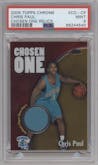 Chris Paul from the 2005-06 Topps Chrome set graded by PSA and given an overall grade of 9.