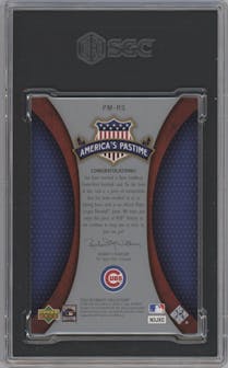 Ryne Sandberg from the 2007 Upper Deck Ultimate Collection set graded by SGC and given an overall grade of 9.