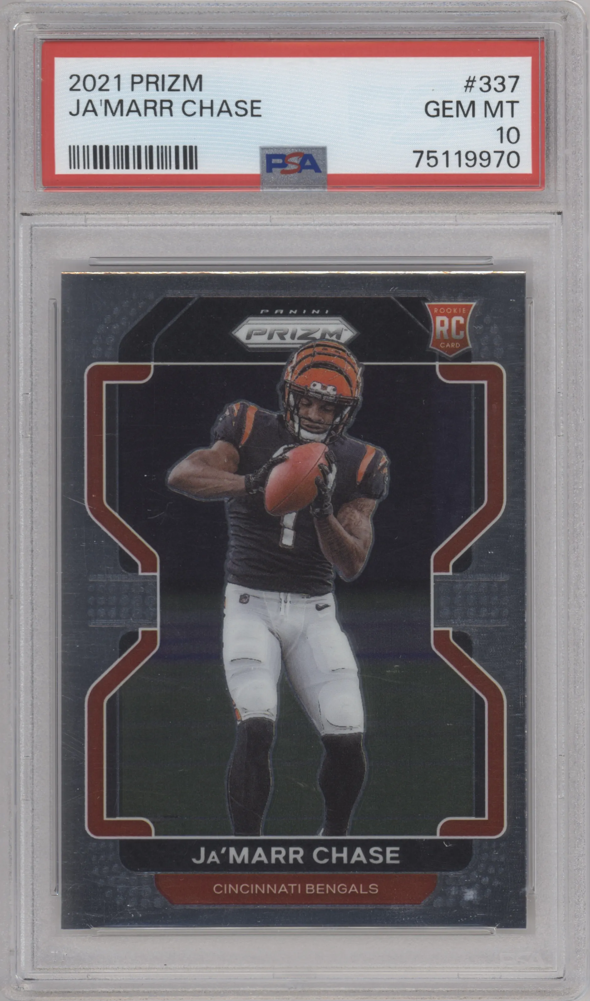 2021 Panini Prizm Ja'Marr Chase PSA 10