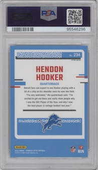 Hendon Hooker from the 2023 Donruss Optic set featuring a Holo parallel graded by PSA and given an overall grade of 10.