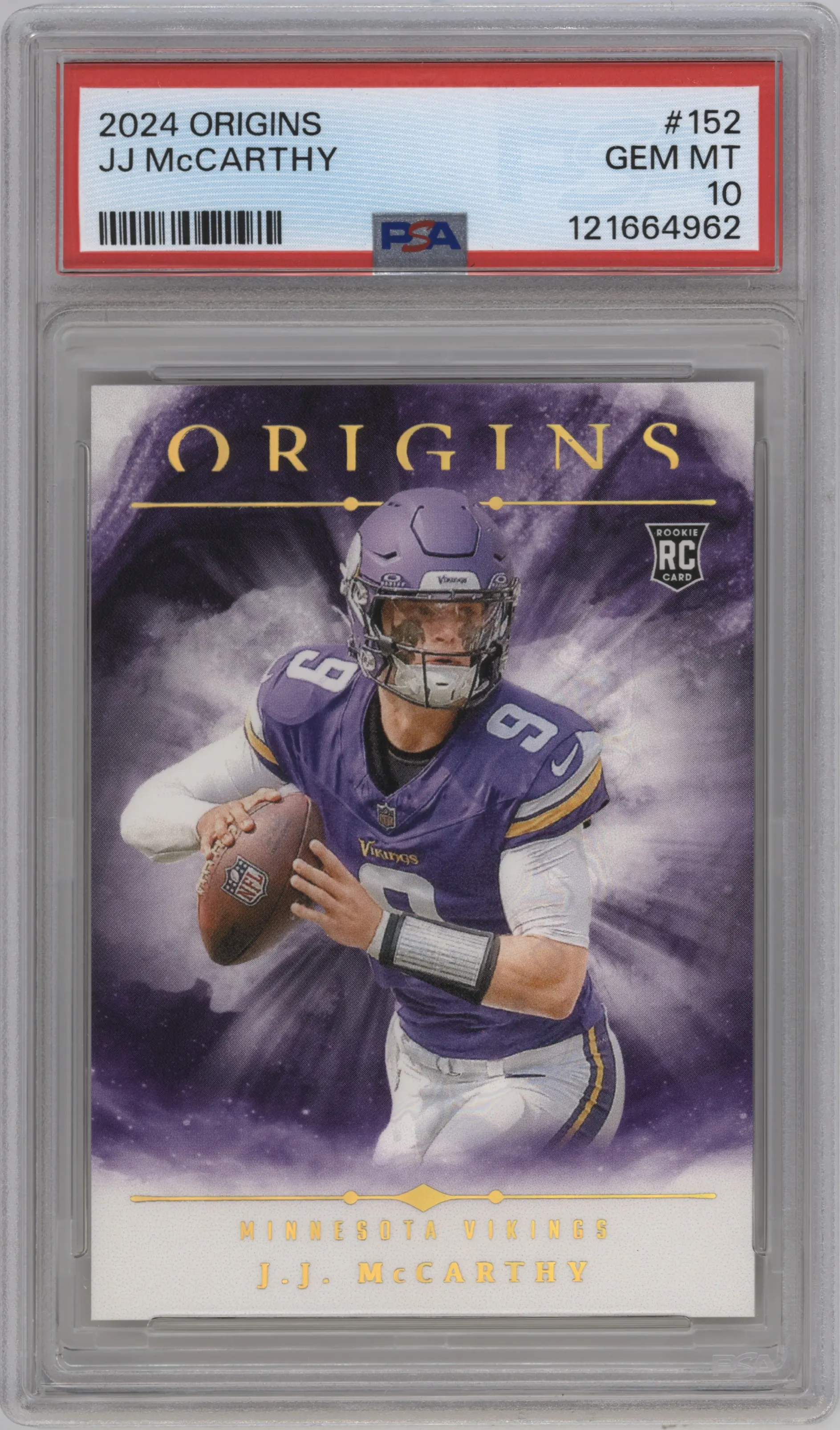 2024 Panini Origins Mystery Rke.Redemption J.J. McCarthy PSA 10
