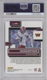 Jahan Dotson from the 2022 Panini Donruss Optic set featuring a Stars parallel graded by PSA and given an overall grade of 10.
