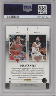Derrick Rose from the 2021-22 Panini Donruss Elite  set graded by PSA and given an overall grade of 9.