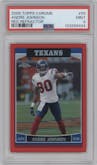 Andre Johnson from the 2006 Topps Chrome set featuring a Red Refractor parallel graded by PSA and given an overall grade of 9.