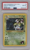 Erika's Venusaur from the 2000 Pokemon GH set graded by PSA and given an overall grade of 8.