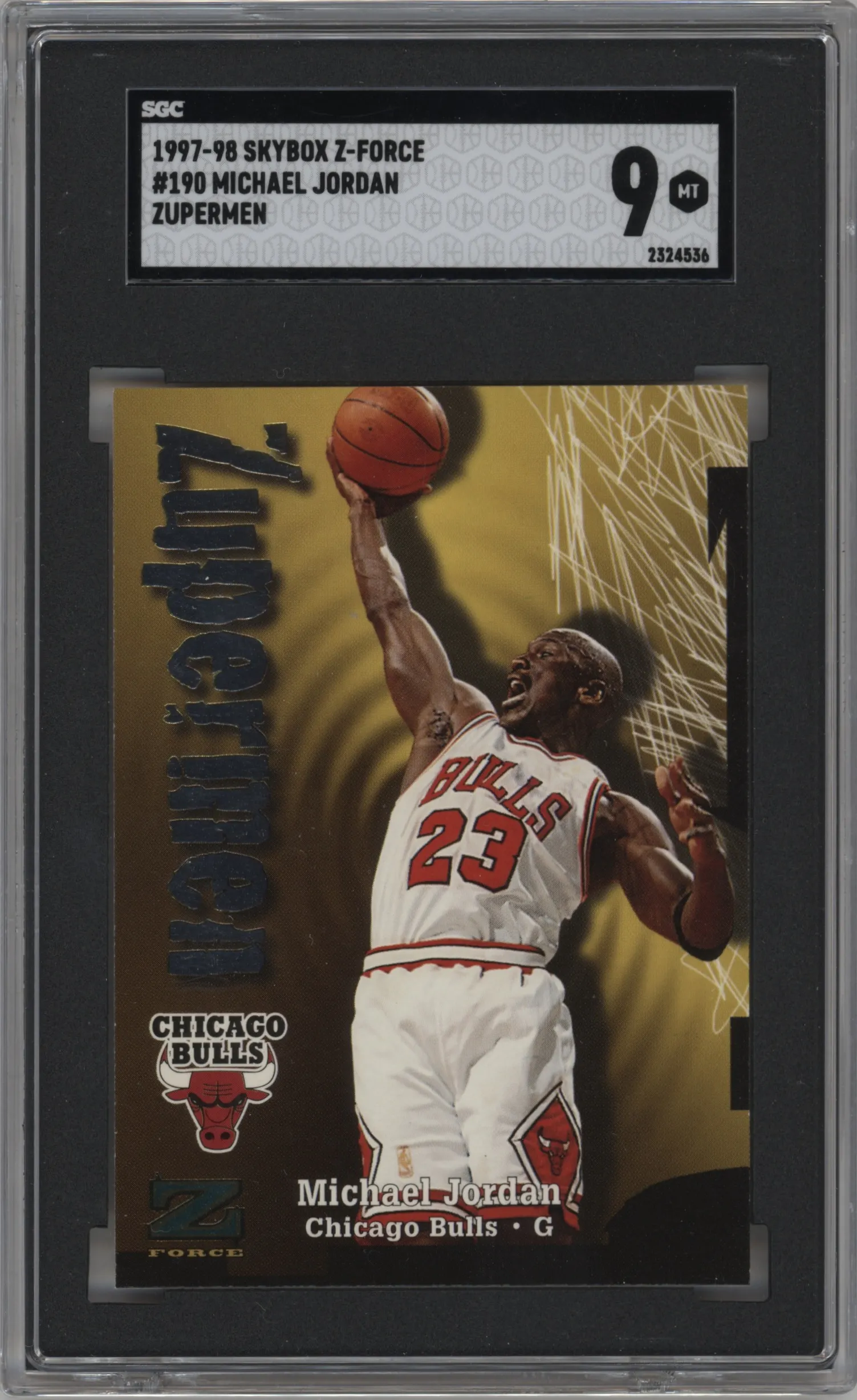 1997 Skybox Z-Force Zupermen Michael Jordan #190 SGC 9