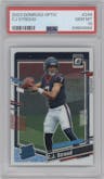 C.J. Stroud from the 2023 Donruss Optic set graded by PSA and given an overall grade of 10.