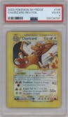Charizard from the 2003 Pokemon E-CARD set graded by PSA and given an overall grade of 4.