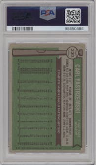 Carl Yastrzemski from the 1976 Topps set graded by PSA and given an overall grade of 5.