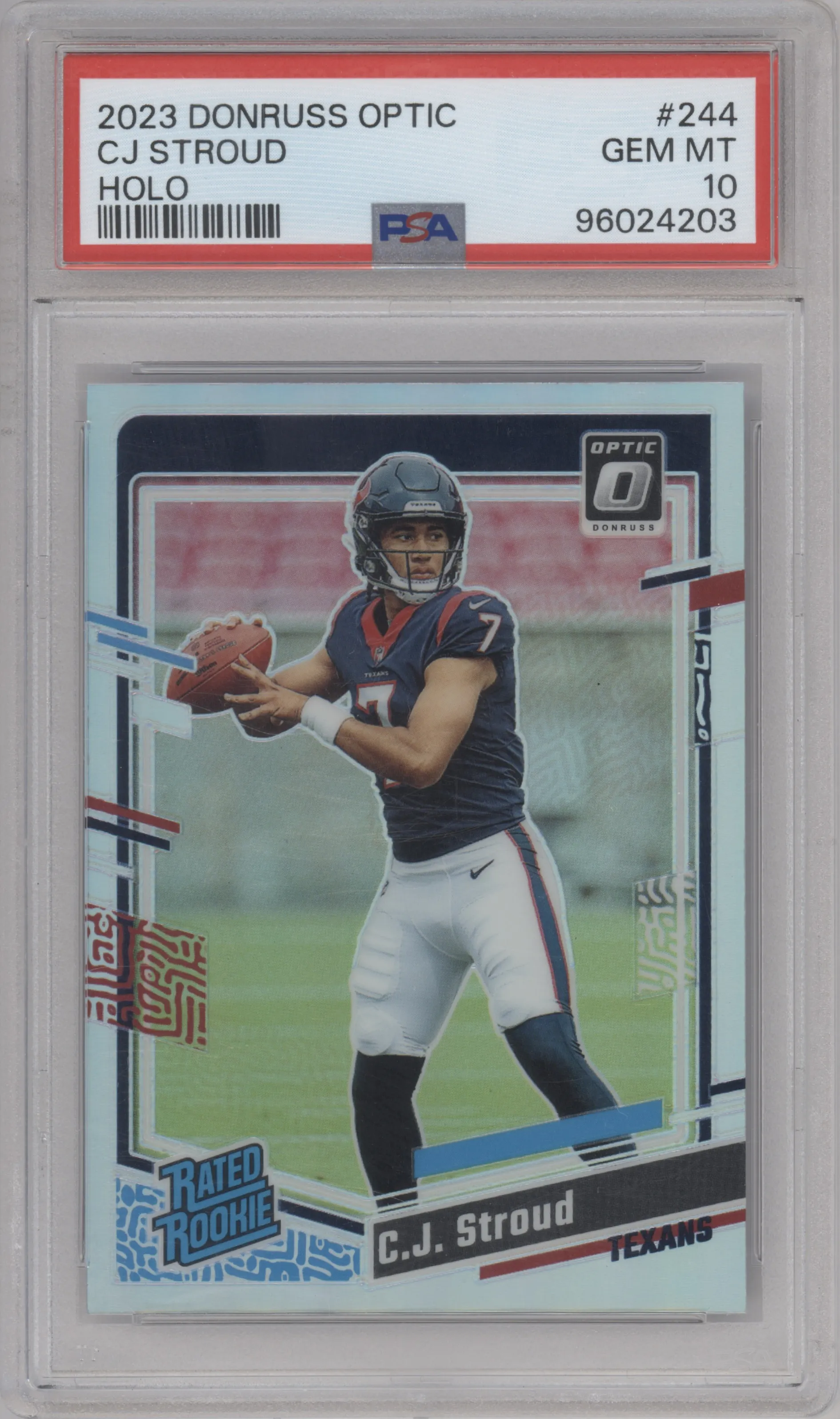 2023 Donruss Optic Rated Rookie C.J. Stroud Holo PSA 10