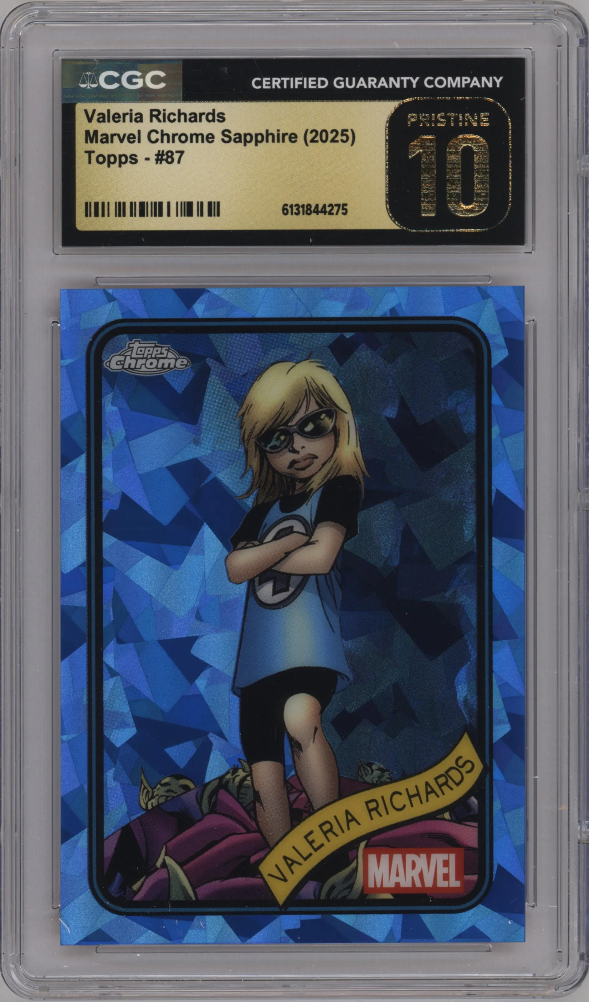 2025 Topps Chrome Sapphire Edition Marvel Valeria Richards CGC 10