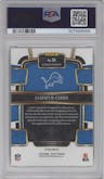 Jahmyr Gibbs from the 2023 Panini Select set featuring a Cosmic parallel graded by PSA and given an overall grade of 9.