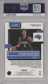 Caleb Houstan from the 2022-23 Panini Donruss Optic  set featuring a Black Pandora parallel graded by PSA and given an overall grade of 10.