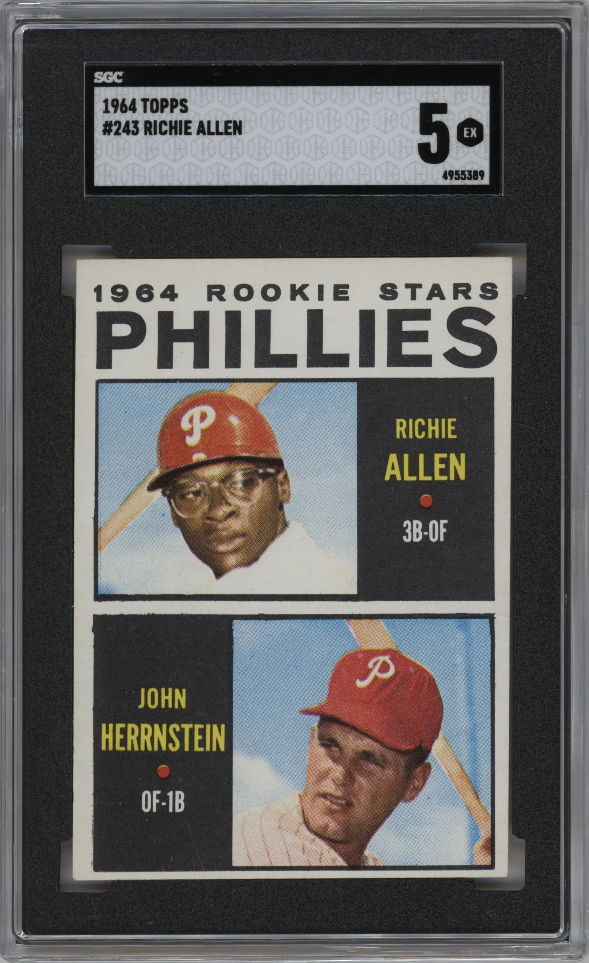 1964 Topps Richie Allen/John Herrnstein #243 SGC 5