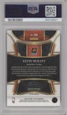 Kevin Durant  from the 2023-24 Panini Select  set featuring a Gold Tectonic parallel graded by PSA and given an overall grade of 10.