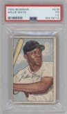 Willie Mays from the 1952 Bowman set graded by PSA and given an overall grade of 1.5.