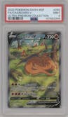 Charizard V from the 2022 Pokemon SWSH set featuring a Ultra Premium Collection parallel graded by PSA and given an overall grade of 9.