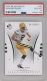 Mason Crosby from the 2007 SP Authentic set graded by PSA and given an overall grade of 10.