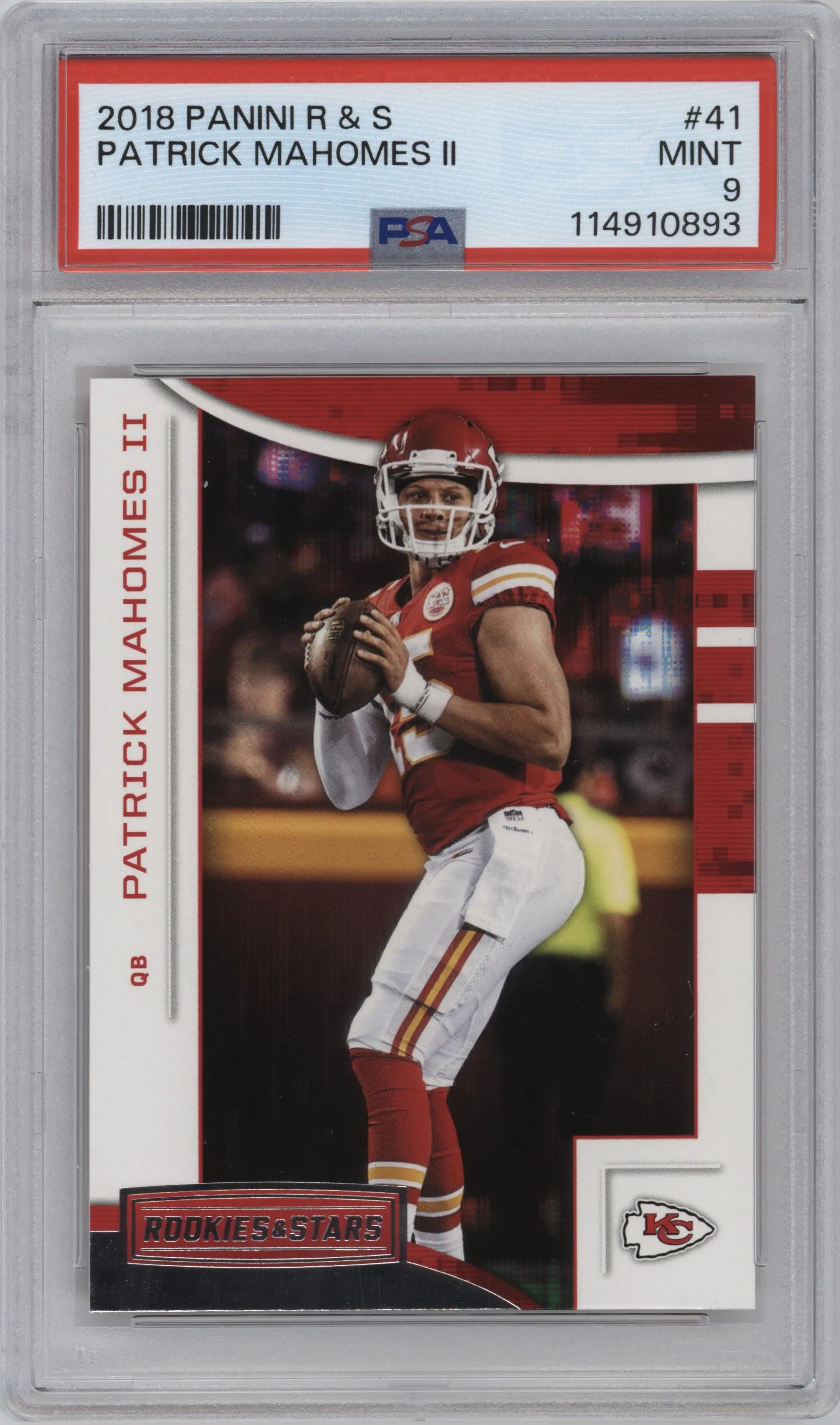 2018 Panini Rookies & Stars Patrick Mahomes II #41 PSA 9