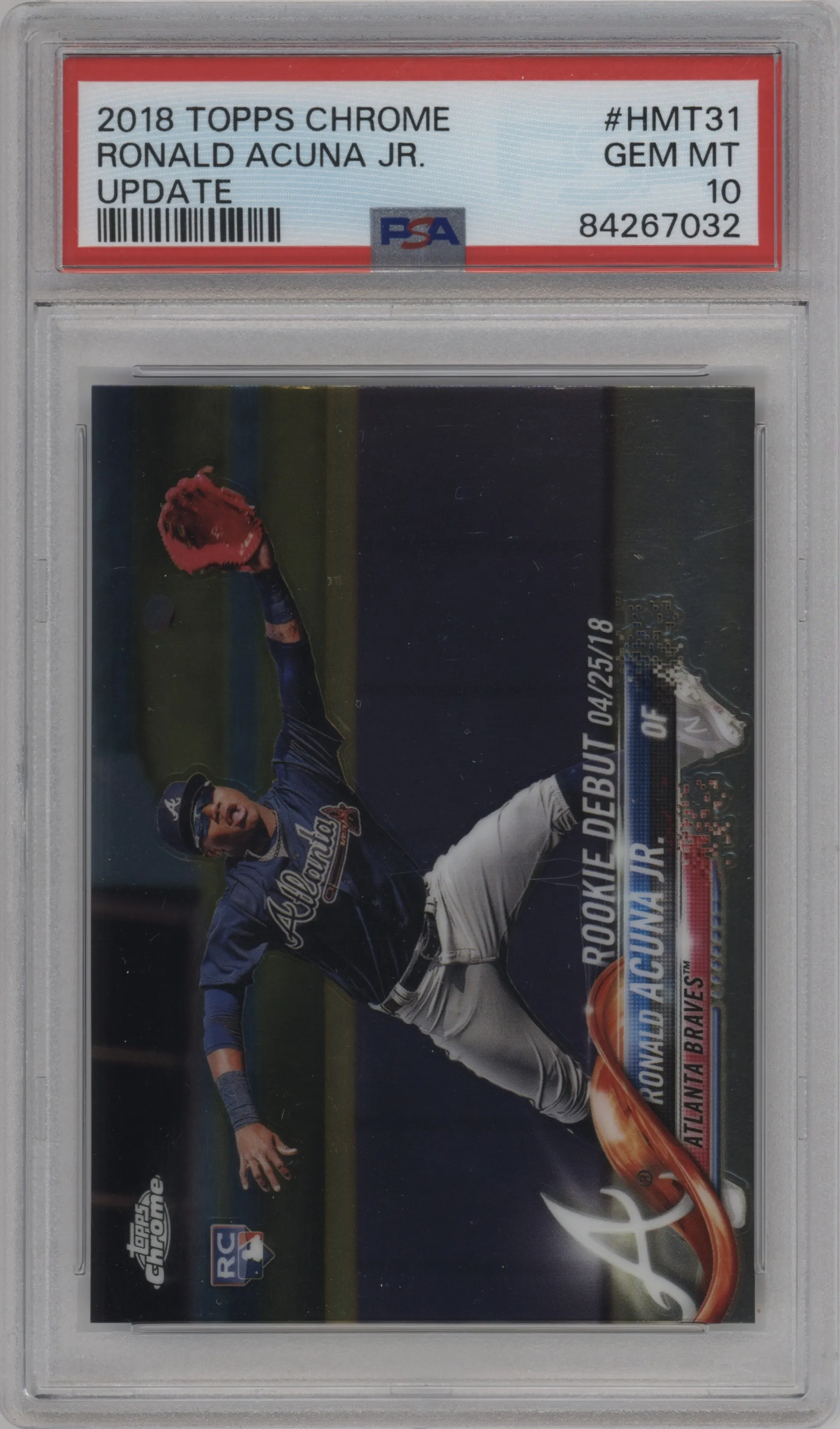 2018 Topps Chrome Update Ronald Acuna Jr. PSA 10