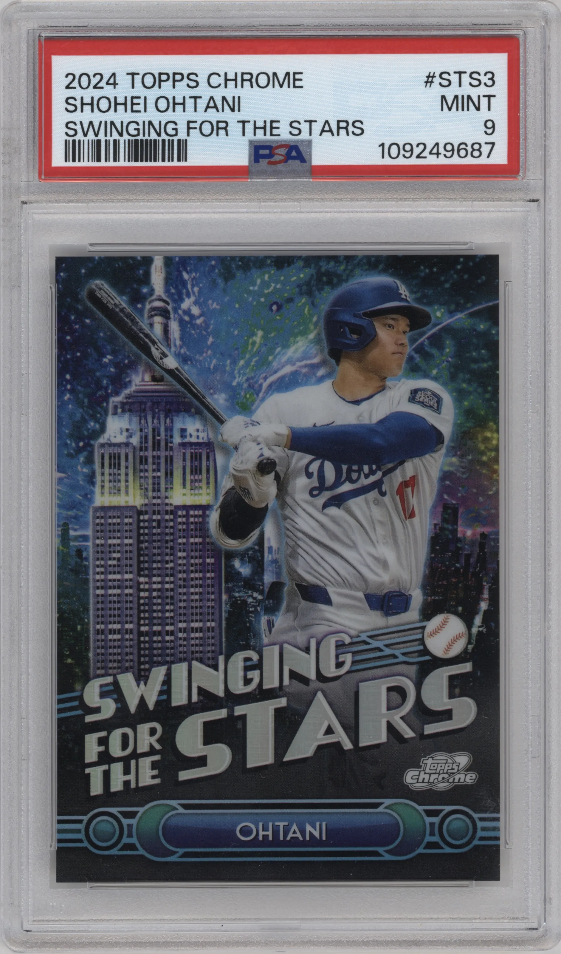 2024 Topps Chrome Swinging for the Stars Shohei Ohtani #STS-3 PSA 9