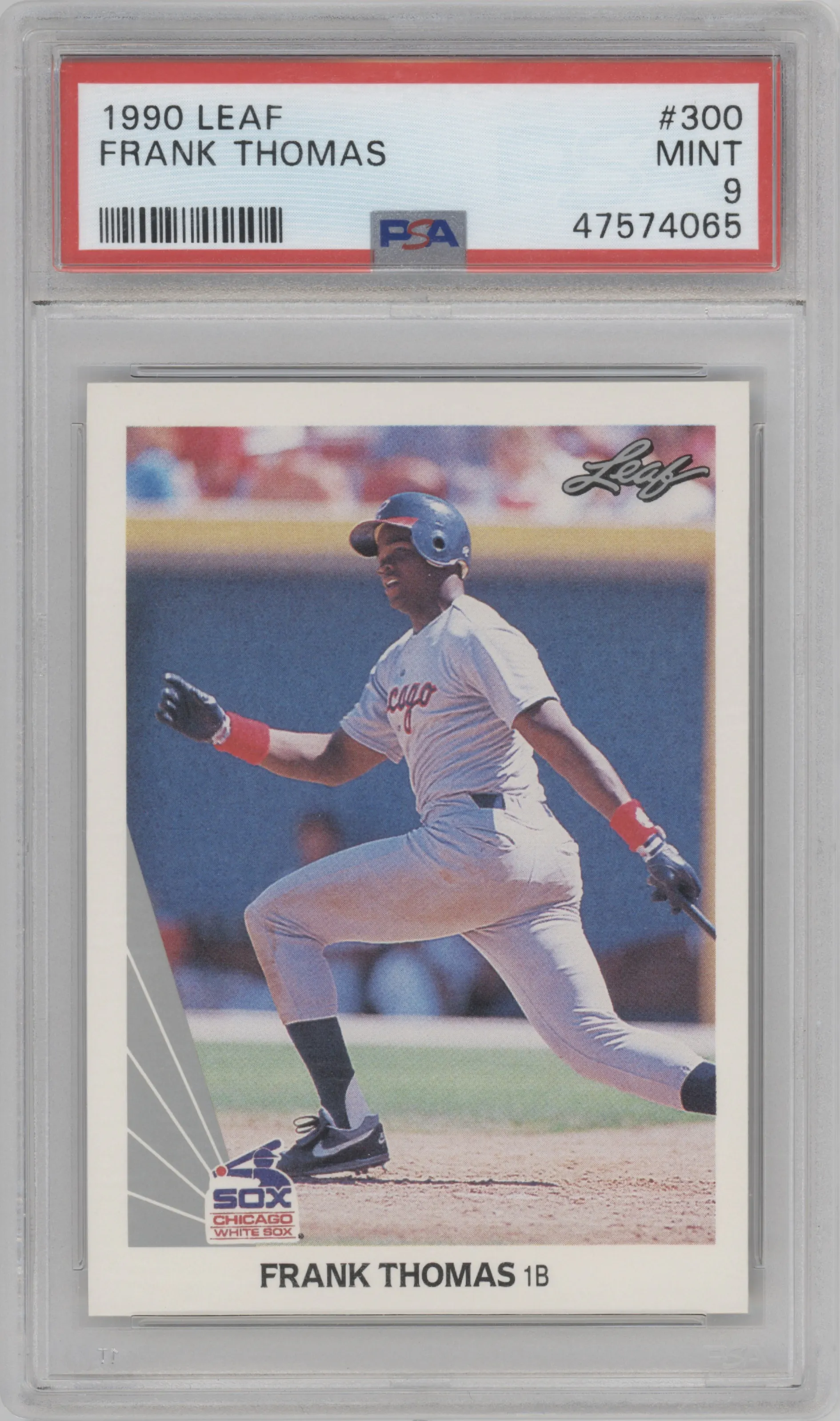 1990 Leaf Frank Thomas PSA 9