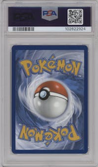 Magneton from the 2024 Pokemon SV set featuring a Surging Sparks Pokemon Center Elite Trainer boxes parallel graded by PSA and given an overall grade of 9.