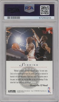 Shaquille O'Neal from the 1993-94 SkyBox Premium set graded by PSA and given an overall grade of 8.