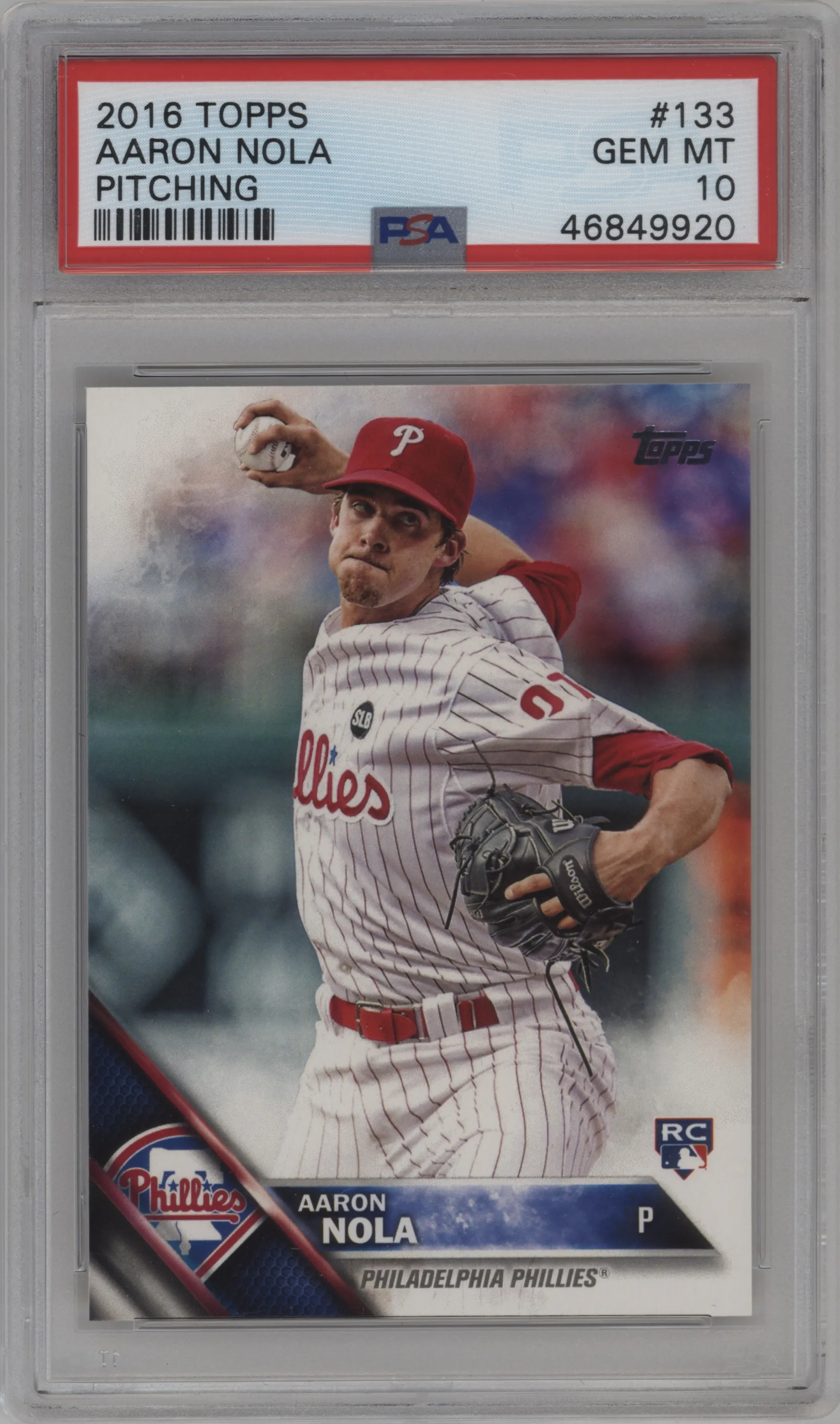 2016 Topps Series 1 Aaron Nola #133 PSA 10