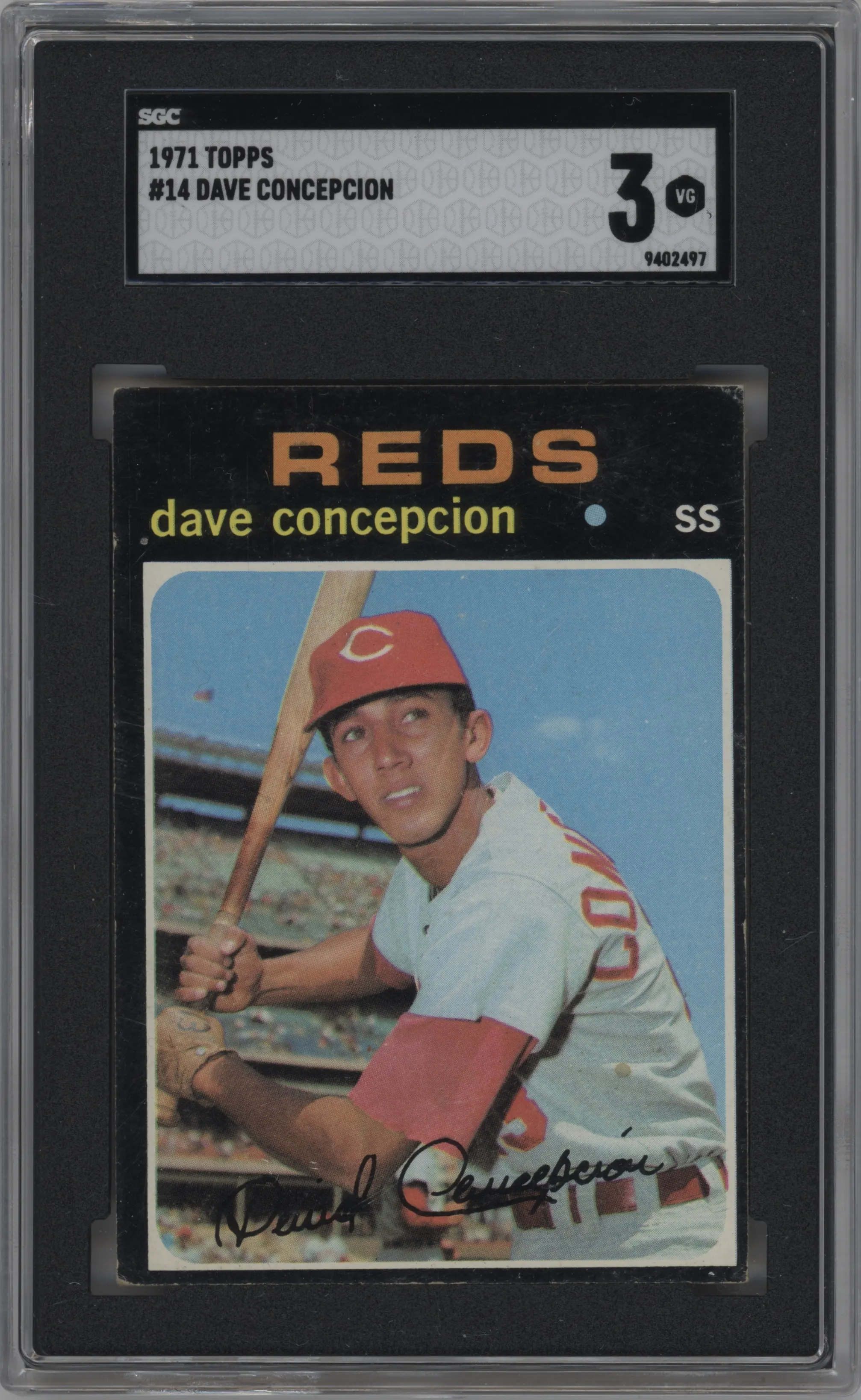 1971 Topps Dave Concepcion SGC VERY GOOD 3 #14 SGC 3