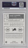 Barry Sanders from the 2016 Panini Classics   set featuring a Timeless Tributes Gold parallel graded by PSA and given an overall grade of 10.