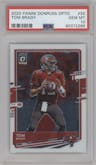 Tom Brady from the 2020 Panini Donruss Optic set graded by PSA and given an overall grade of 10.