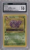 Weezing from the 1999 Pokemon set graded by CSG and given an overall grade of 10.