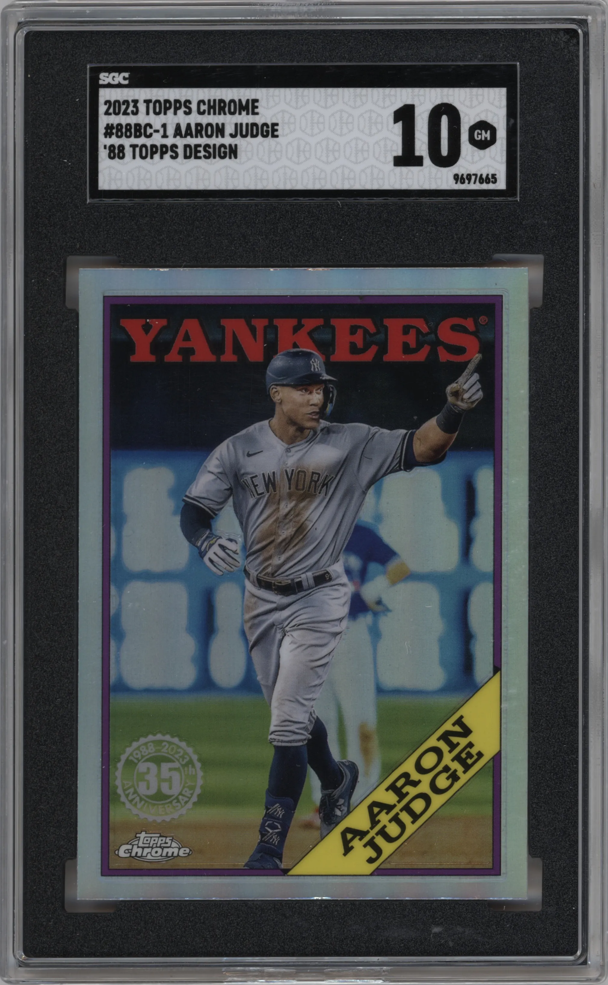 2023 Topps Chrome 1988 Topps Aaron Judge SGC 10