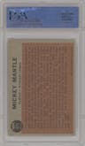 Mickey Mantle from the 1962 Topps set graded by PSA and given an overall grade of 8.