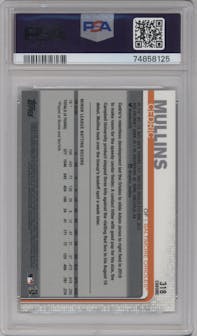 Cedric Mullins from the 2019 Topps Chrome Sapphire Edition set graded by PSA and given an overall grade of 10.