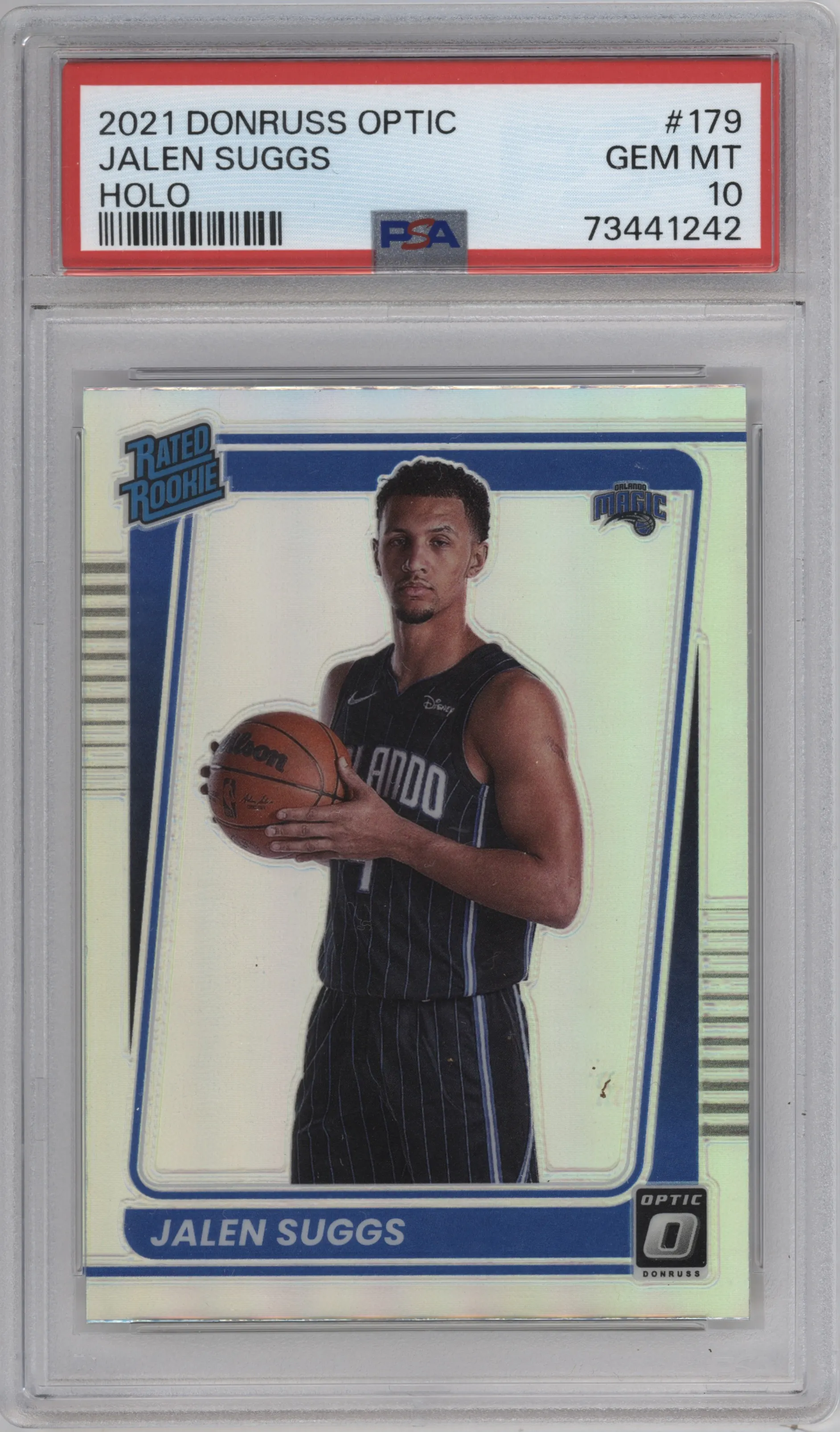 2021 Panini Donruss Optic Rated Rookie Jalen Suggs Holo PSA 10