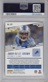 Amon-Ra St. Brown from the 2021 Panini Chronicles set graded by PSA and given an overall grade of 9.