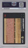 Kevin Durant from the 2007-08 Topps set graded by PSA and given an overall grade of 8.