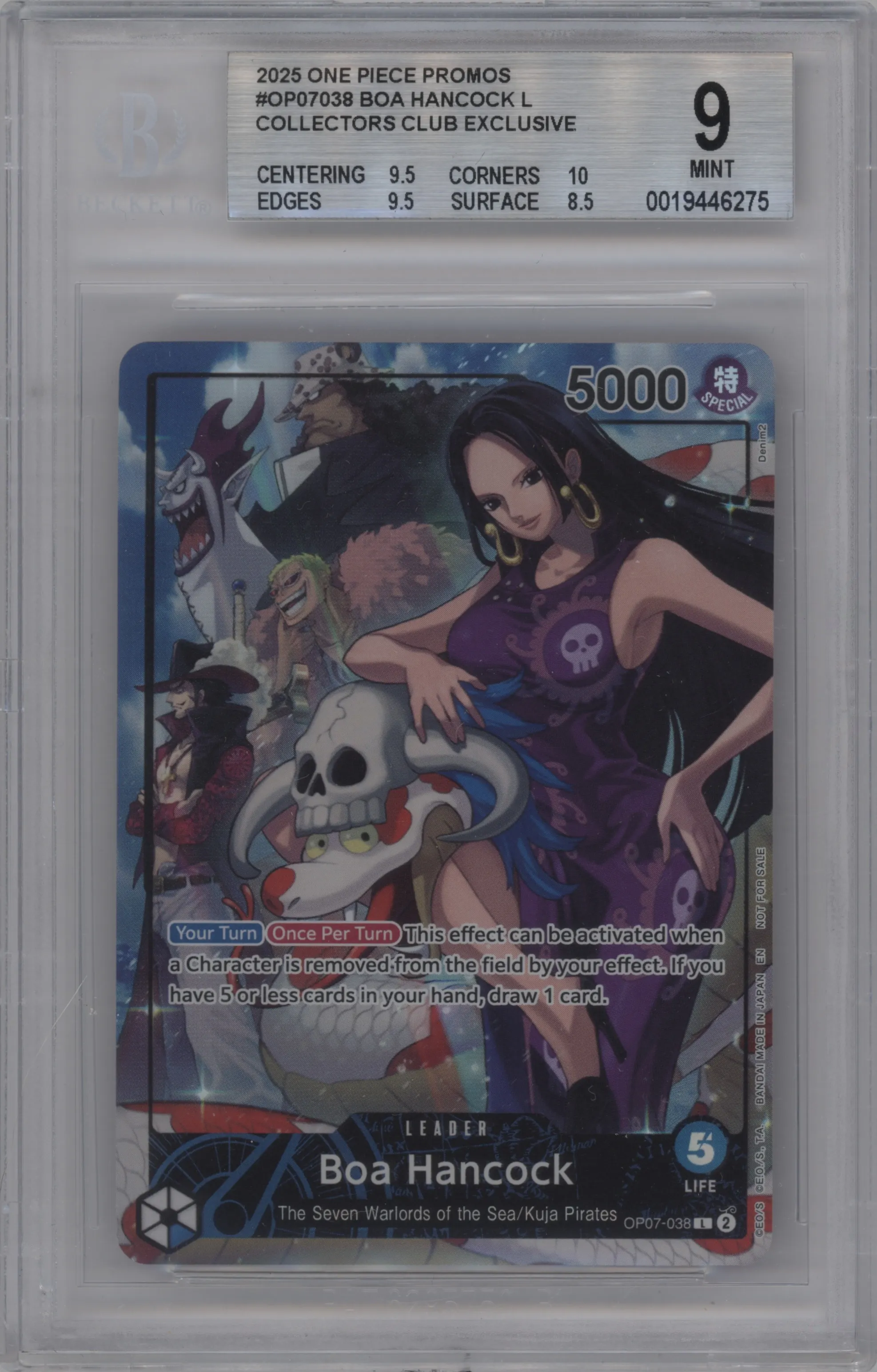 2025 One Piece Boa Hancock 2025 PSA Magazine Exclusive L #OP07-038 L BGS 9