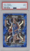 Josh Giddey from the 2021-22 Panini Prizm  set featuring a Blue Ice parallel graded by PSA and given an overall grade of 9.