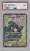 Iono's Bellibolt ex from the 2025 Pokemon SV set graded by PSA and given an overall grade of 9.