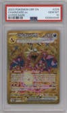 Charizard ex from the 2023 Pokemon SV set graded by PSA and given an overall grade of 10.
