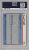 Pete Alonso from the 2019 Topps Series 2 set graded by PSA and given an overall grade of 10.