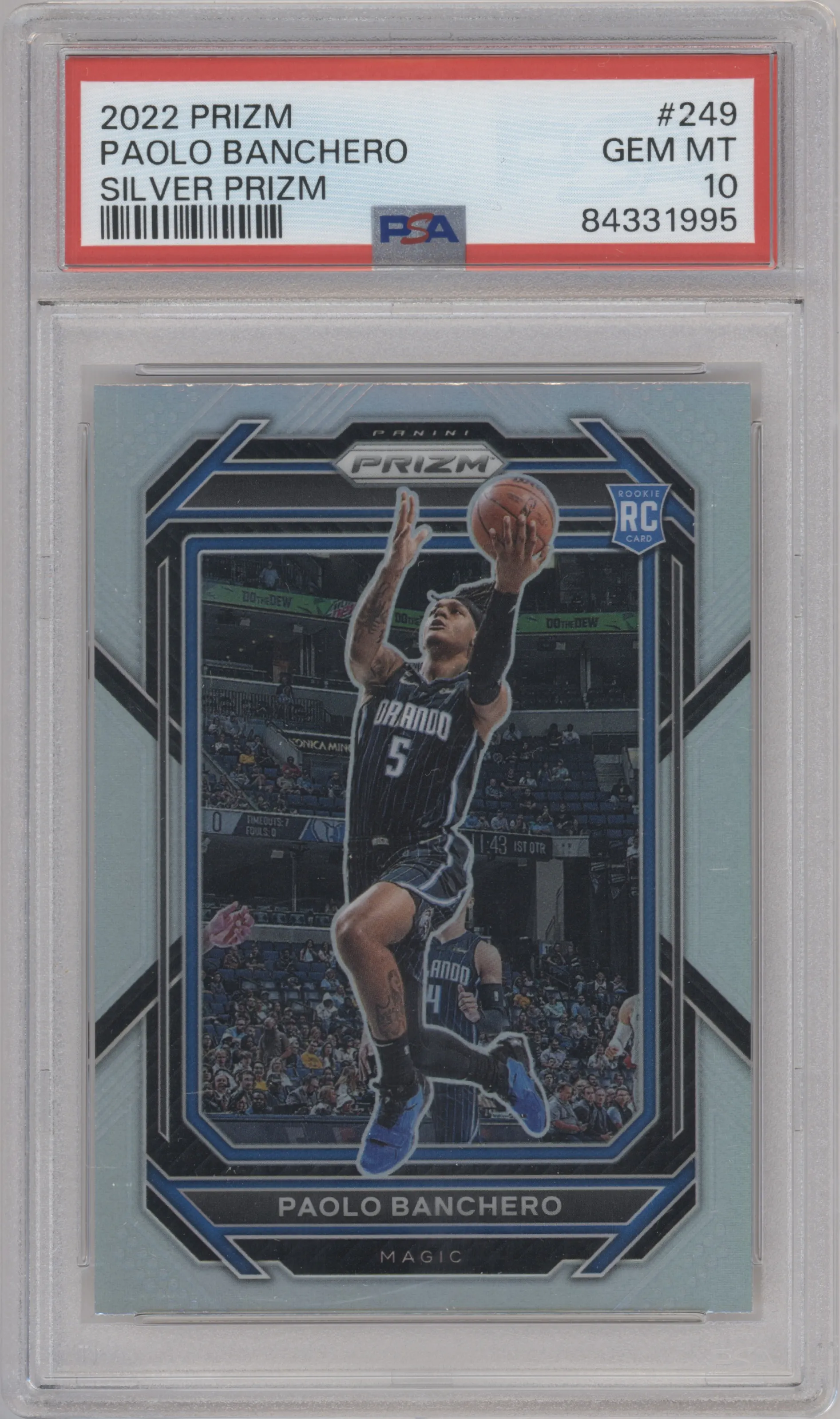 2022 Panini Prizm Paolo Banchero Silver Prizm PSA 10