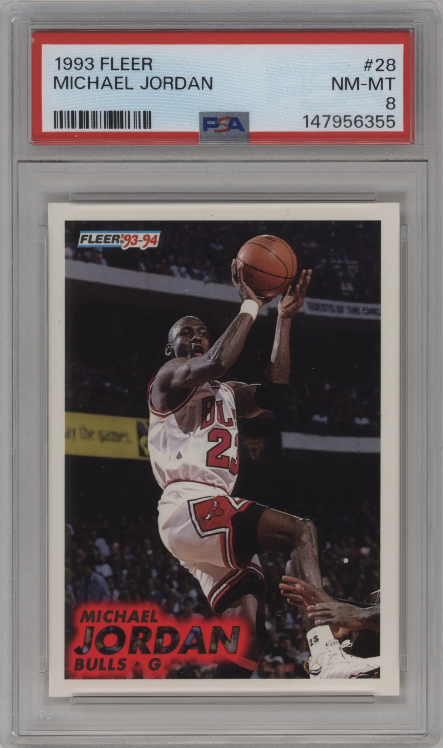 1993 Fleer Michael Jordan #28 PSA 8