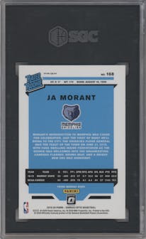 Ja Morant from the 2019-20 Panini Donruss Optic set featuring a Holo parallel graded by SGC and given an overall grade of 9.5.