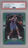 RJ Barrett from the 2019-20 Panini Prizm set featuring a Green Prizm parallel graded by PSA and given an overall grade of 10.