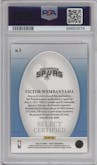 Victor Wembanyama from the 2023-24 Panini Select  set graded by PSA and given an overall grade of 10.